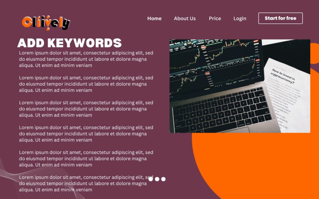 Optimize landing pages with keywords for GoogleAds