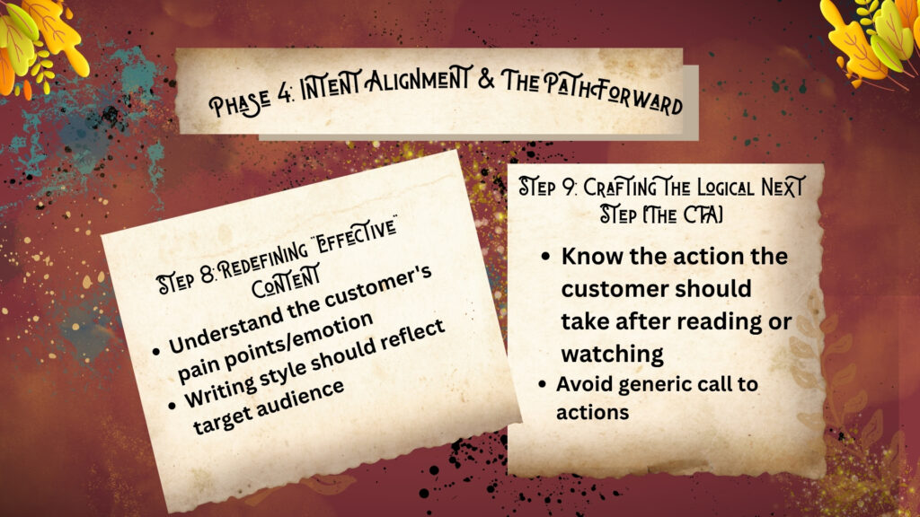 Write content aligned with your audience's pain points at different stages of the user journey. Know what call to actions to place in your content. 
